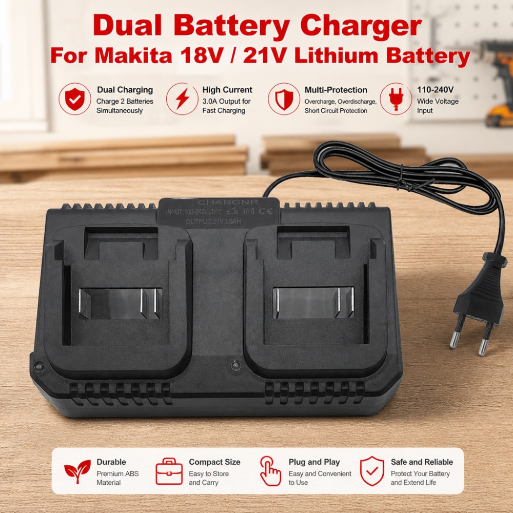 Dual Slot Charger 18V 21V Li-i - đánh giá và giá Brushless Cordless Electric Drill 18V