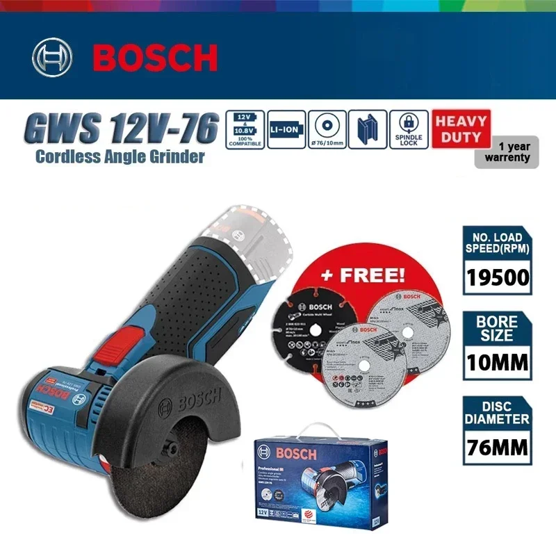 Bosch GWS 12V-76 12V Brushless - đánh giá và giá Brushless Angle Grinder Battery Powered