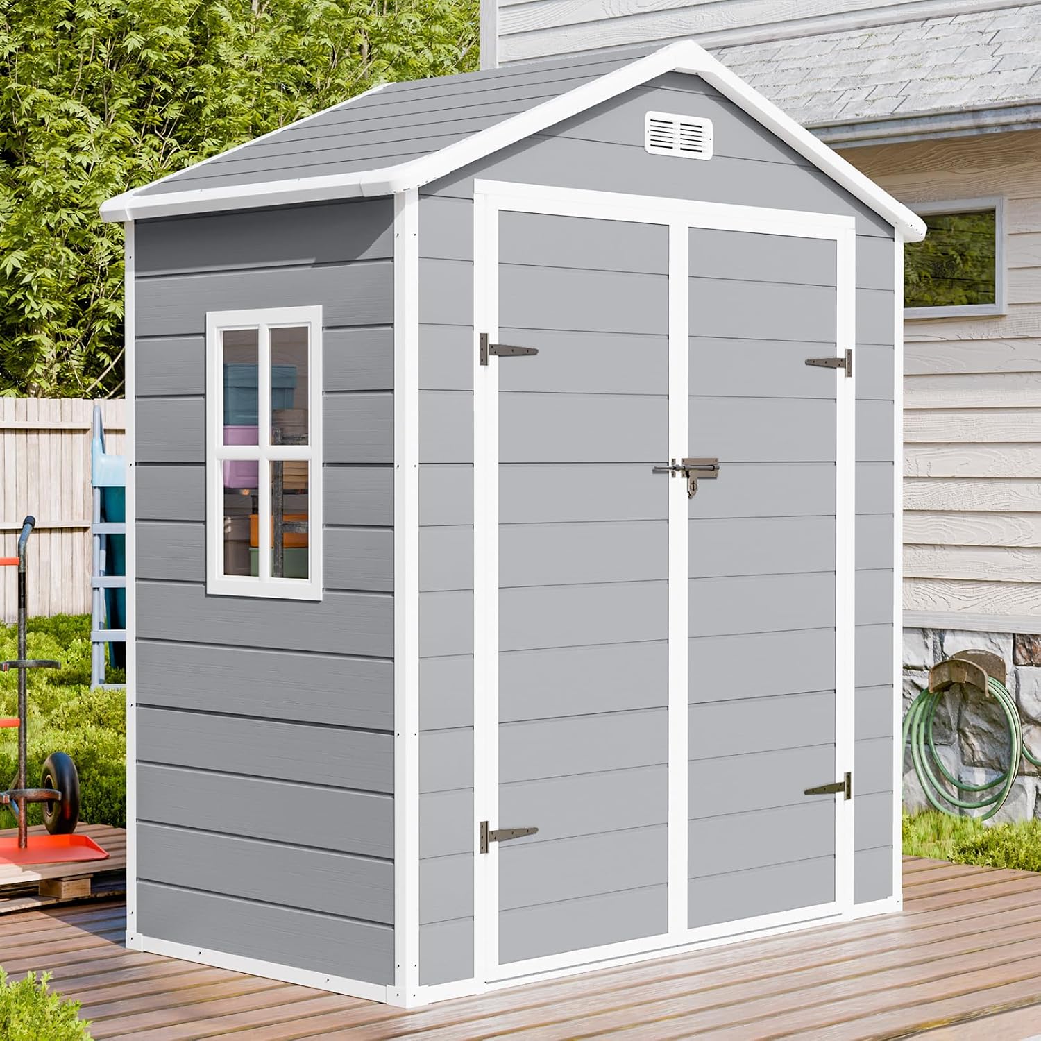 Resin Storage Shed 6x3 FT with - đánh giá và giá Garden Tools