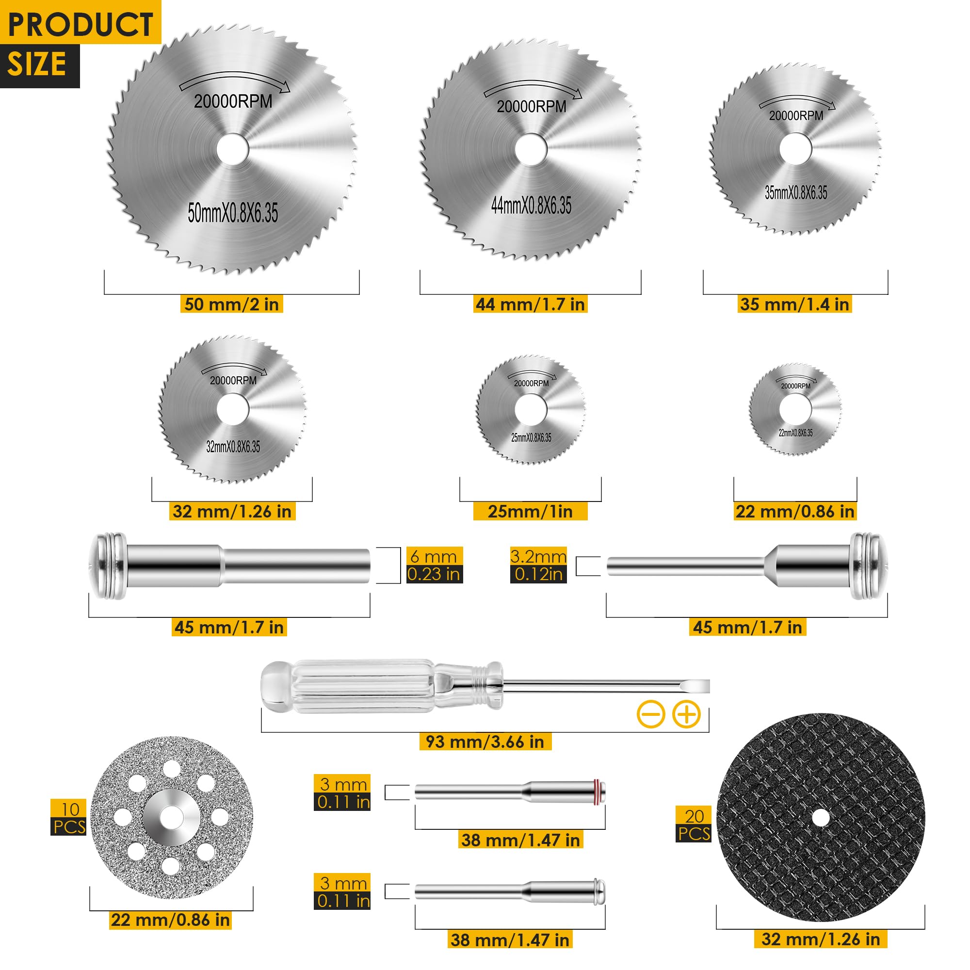 44PCS Circular Saw Blade Set f - đánh giá và giá Cordless Rotary Tool Kit Accessories