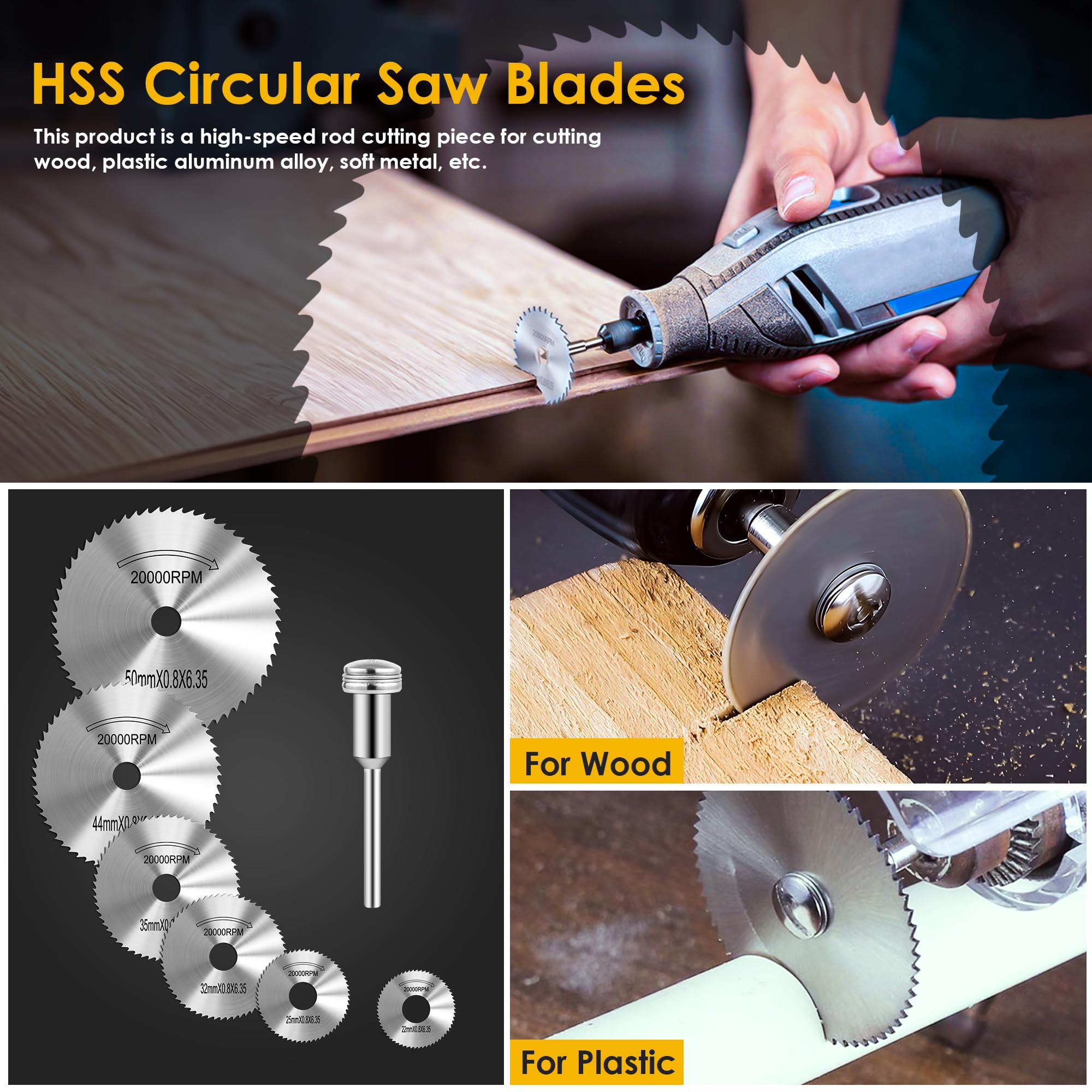 44PCS Circular Saw Blade Set f - đánh giá và giá Cordless Rotary Tool Kit Accessories