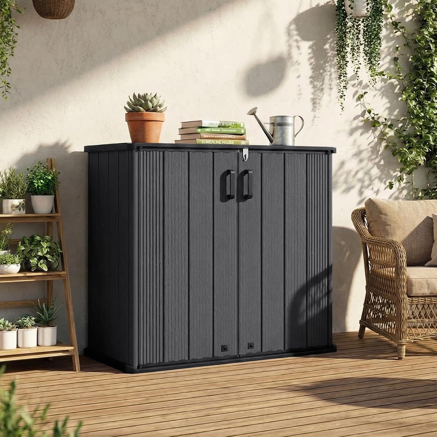 Outdoor Storage Shed 23.5 Cu.f - đánh giá và giá Garden Tools