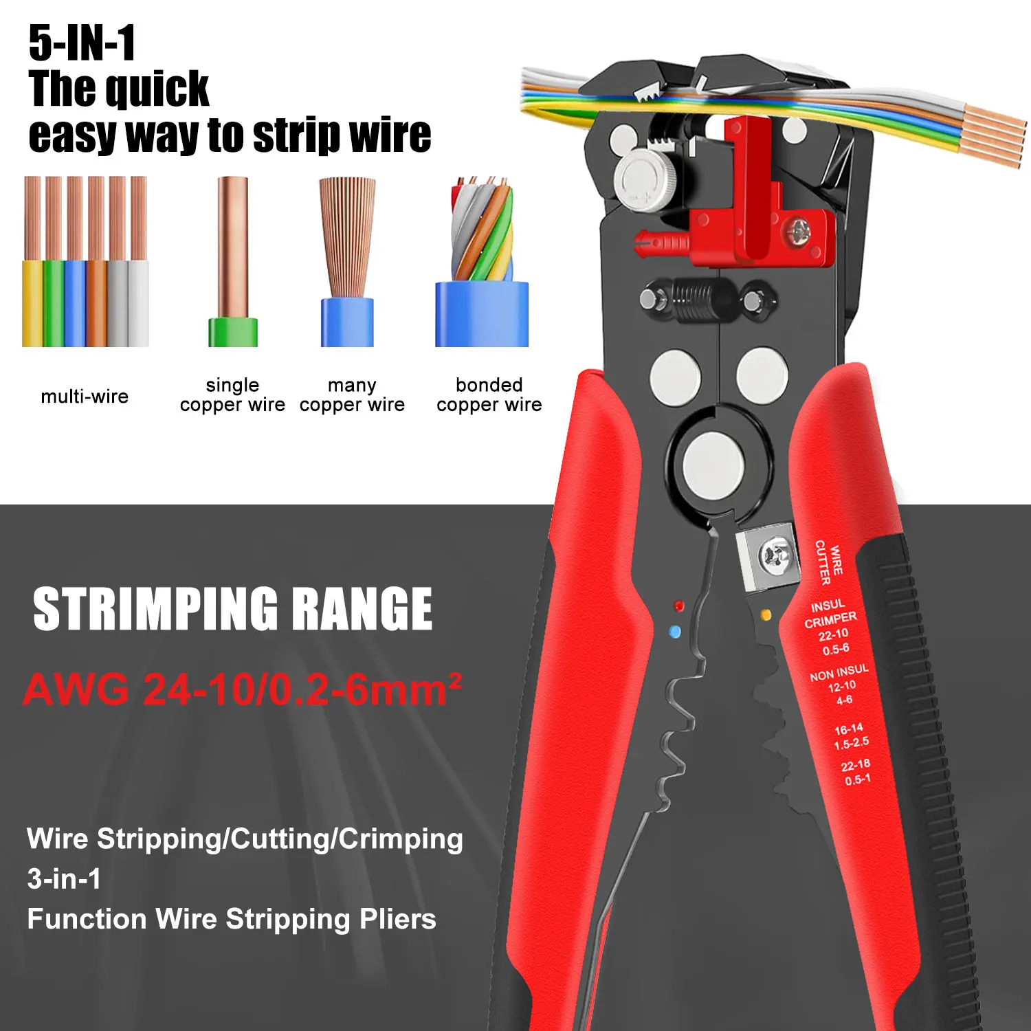 HS-D1 Self-Adjusting Wire Stri - đánh giá và giá Automatic Wire Stripper Cutter